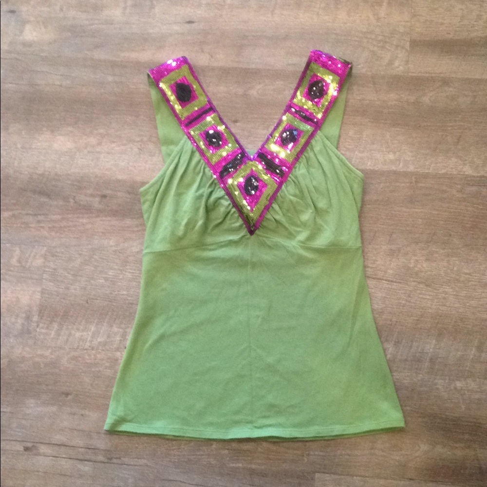 Tank with sequin detailing
